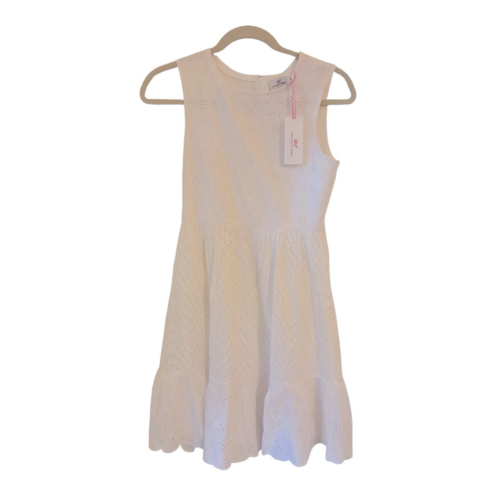 NWT Vineyard Vines Allamanda Sleeveless White Eyelet Dress Size 0 - Picture 2 of 9